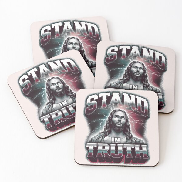 Item preview, Stand in Truth – John 8:32 Bootleg Aesthetic Jesus Quote designed and sold by  KnitLuv.