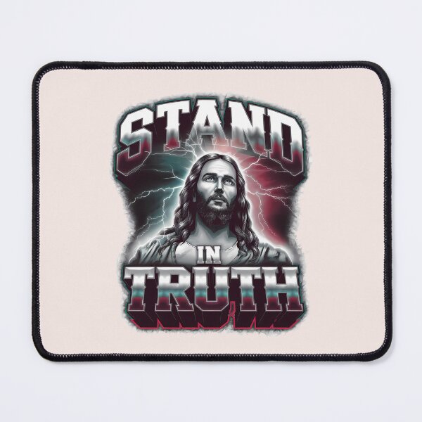Item preview, Stand in Truth – John 8:32 Bootleg Aesthetic Jesus Quote designed and sold by KnitLuv.