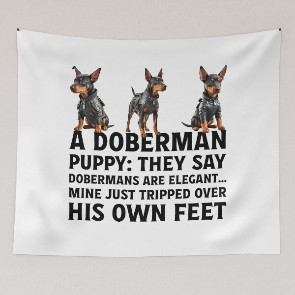 Item preview, Owner of cute pet puppy Doberman dog. designed and sold by Drone-tees.