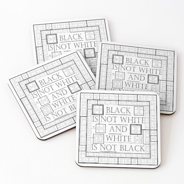 Item preview, Pattern with the saying "Black is not white and white is not black" designed and sold by Cherevan.