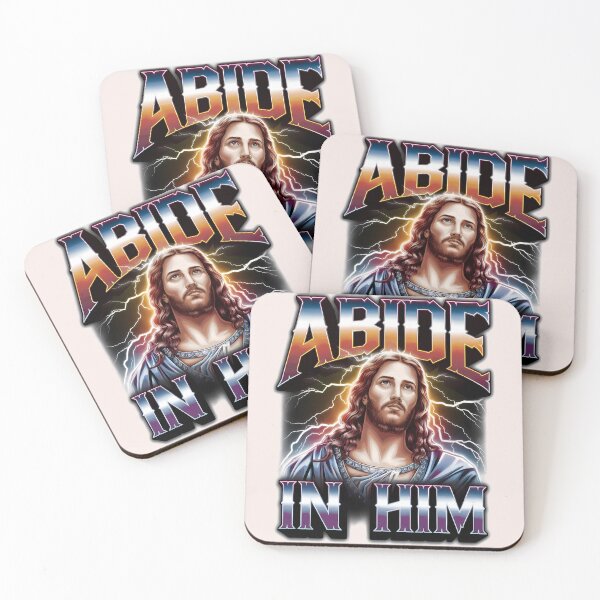 Item preview, Abide in Him – John 15:5 Bootleg Jesus Quotes designed and sold by  KnitLuv.