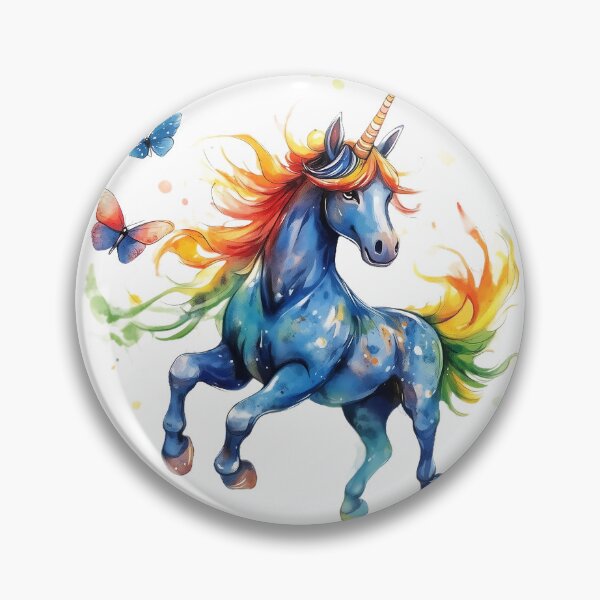 Item preview, Rainbow Unicorn Dancing with Butterflies designed and sold by Boddicca.