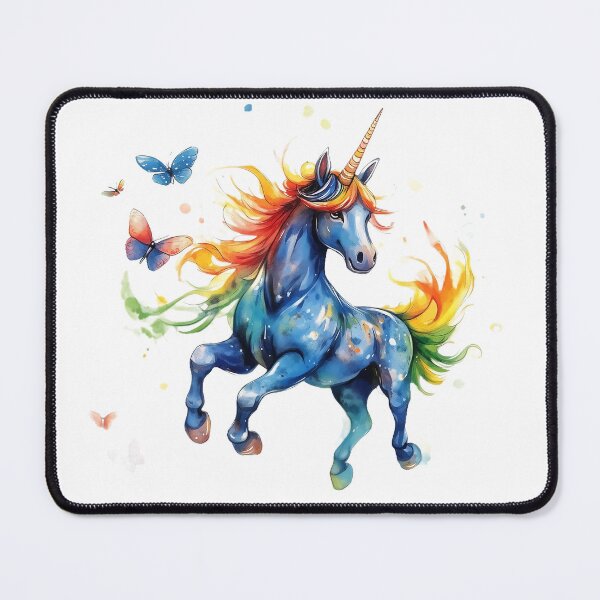 Item preview, Rainbow Unicorn Dancing with Butterflies designed and sold by Boddicca.