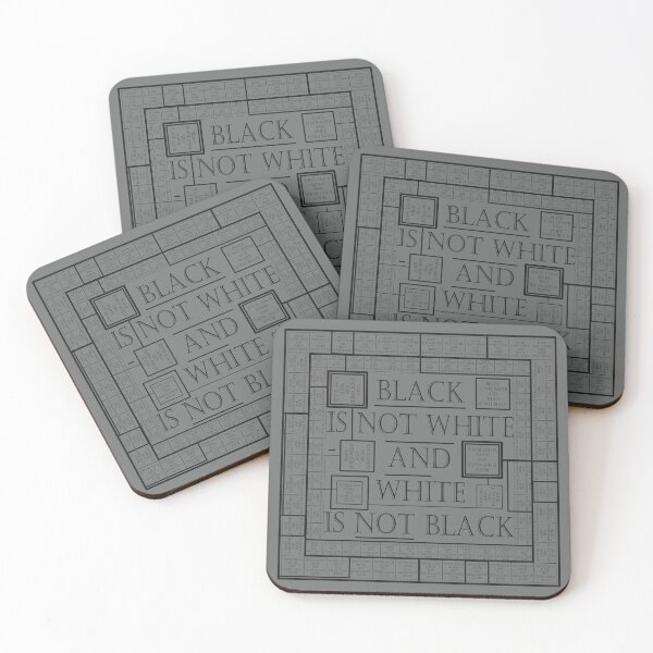 Item preview, Pattern with the saying "Black is not white and white is not black" designed and sold by Cherevan.