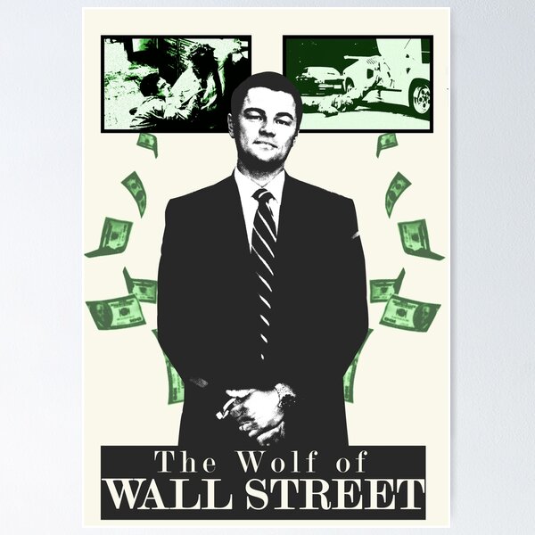 Artikel-Vorschau von Filmplakat „The Wolf of Wall Street“, designt und verkauft von MaguireVisuals.