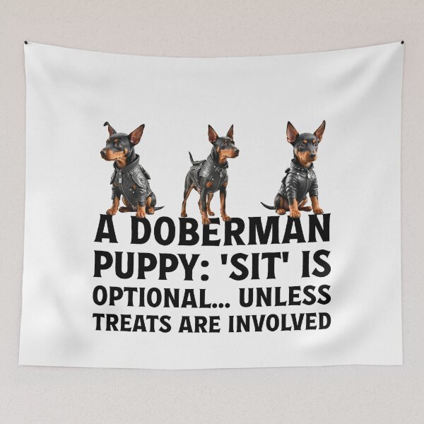 Item preview, Owner of cute pet puppy Doberman dog. designed and sold by Drone-tees.
