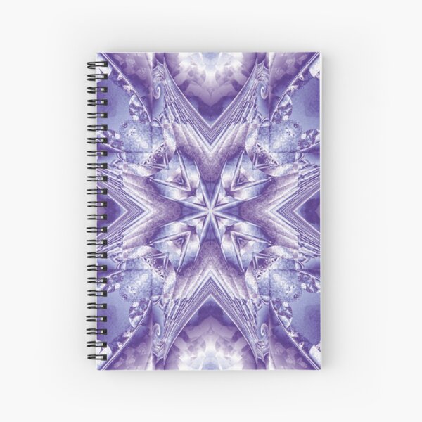 Abstracto lila y violeta Cuaderno de espiral
