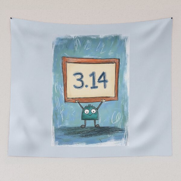 Item preview, Pi Day Logic – Because 3.14 is Greater Than Just a Slice of Fun Digital AI Generated Art designed and sold by FUNqoosh.
