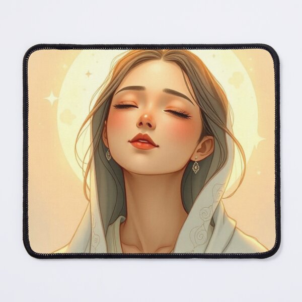 Aperçu de l'œuvre Réflexion tranquille : une fille d'anime en méditation créée et vendue par WhimsiLynes.