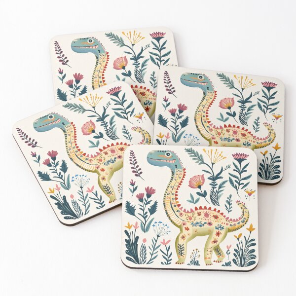 Item preview, Folk Floral Dinosaur designed and sold by WinfinityStudio.