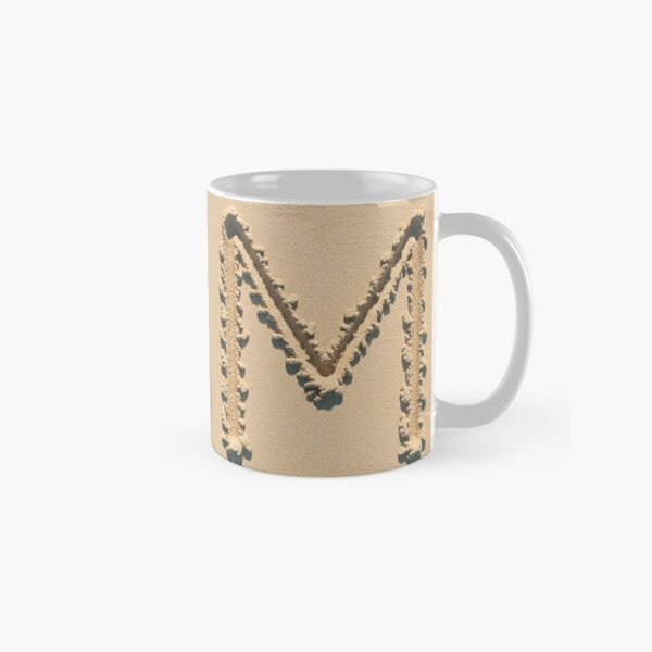 SAND LETTER M Classic Mug
