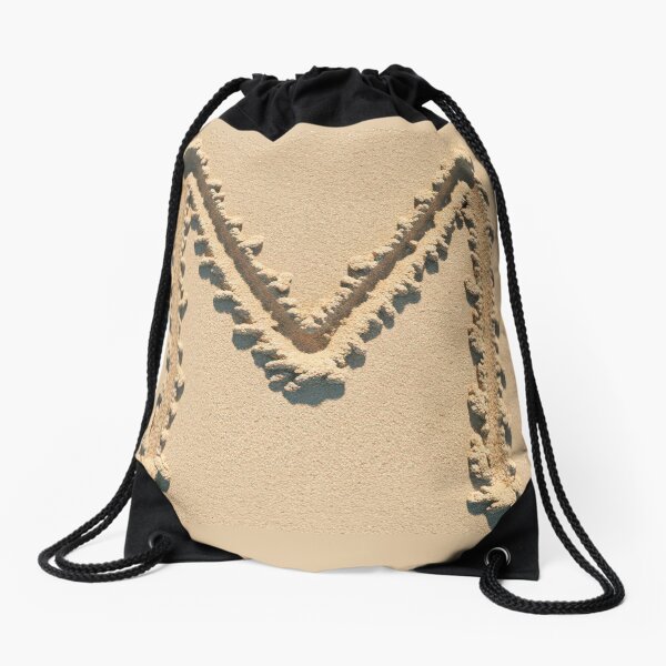 SAND LETTER M Drawstring Bag