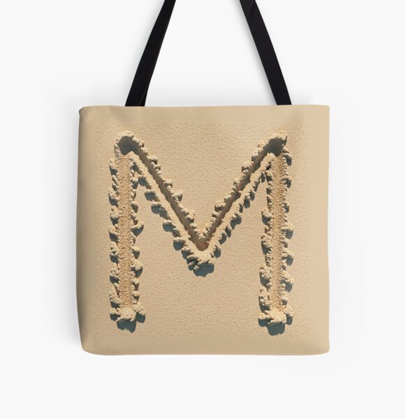 SAND LETTER M All Over Print Tote Bag
