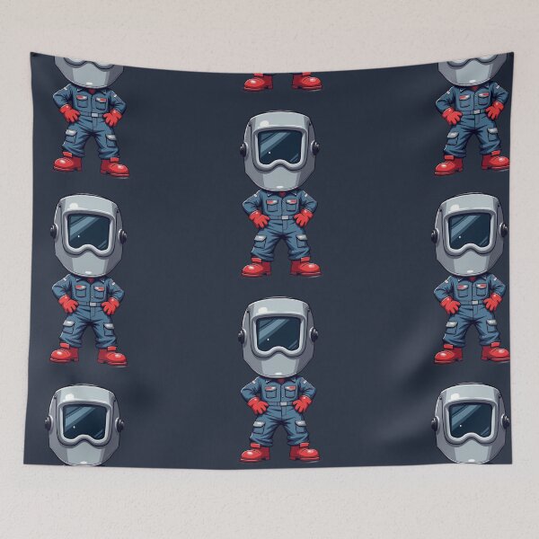 Item preview, Bobble Head Welder Cartoon designed and sold by IronInkClothing.