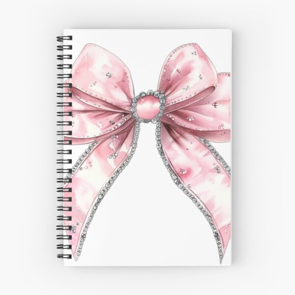 Item preview, Pink Coquette Bow With Rhinestones Girly Silk Bow Design  designed and sold by AshandAnna.