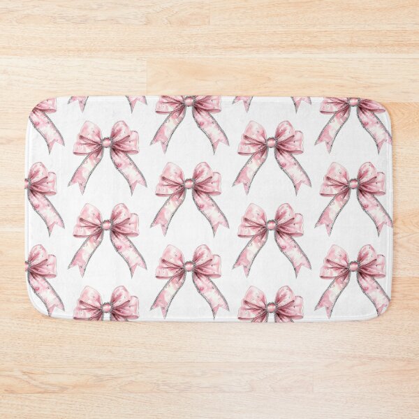 Item preview, Pink Coquette Bow With Rhinestones Girly Silk Bow Design  designed and sold by AshandAnna.
