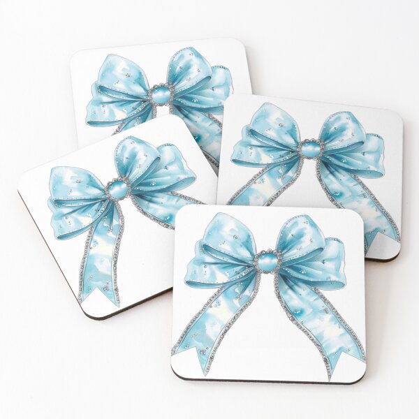 Item preview, Lazo de seda azul con diseño de coqueta y diamantes de imitación para niña designed and sold by AshandAnna.