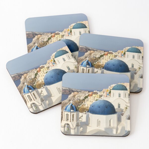 Item preview, Oia Santorini Blue Domes 02 cropped designed and sold by Weston  Westmoreland.