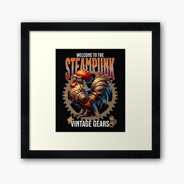 Aperçu de l'œuvre Coq Steampunk vintage créée et vendue par CosijosoArt.