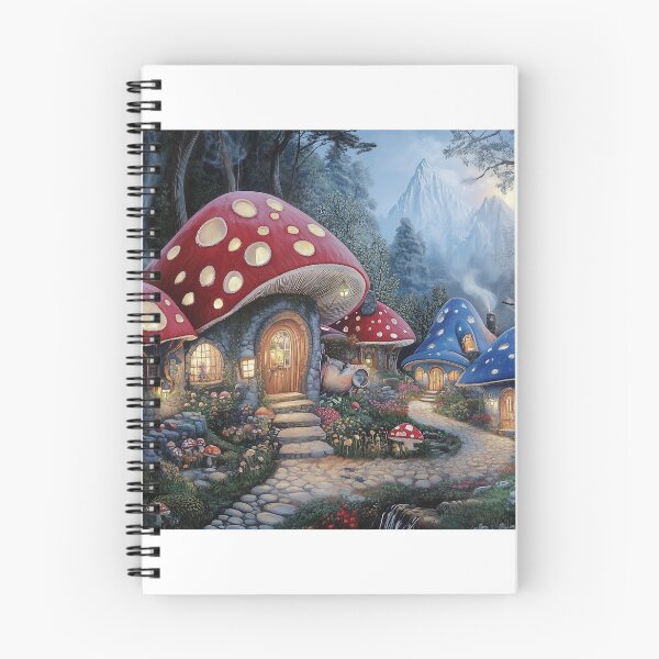 Item preview, Cozy Mushroom Cottages in Enchanted Forest Glen designed and sold by ACuriousshoppe.