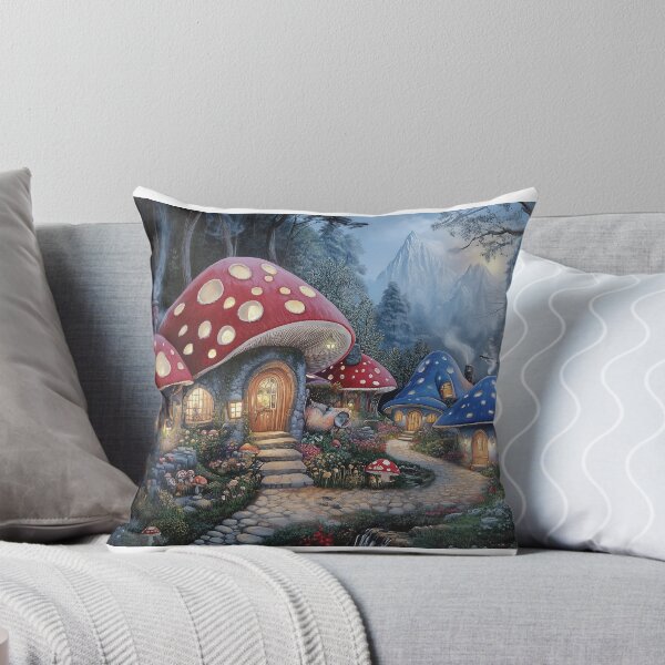 Item preview, Cozy Mushroom Cottages in Enchanted Forest Glen designed and sold by ACuriousshoppe.