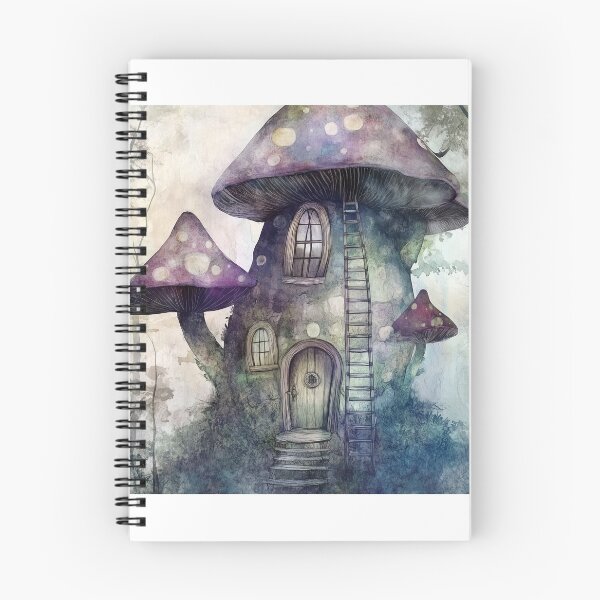 Item preview, Whimsical Water-color Fairytale Mushroom Home Illustration  designed and sold by ACuriousshoppe.