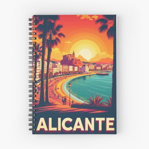 Item preview, Digital Retro Pop Art Poster of Alicante | Vibrant Spain Travel Art | Vintage-Inspired Coastal Aesthetic designed and sold by PaintedPixels01.