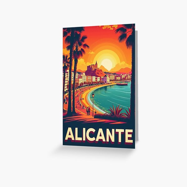 Item preview, Digital Retro Pop Art Poster of Alicante | Vibrant Spain Travel Art | Vintage-Inspired Coastal Aesthetic designed and sold by PaintedPixels01.
