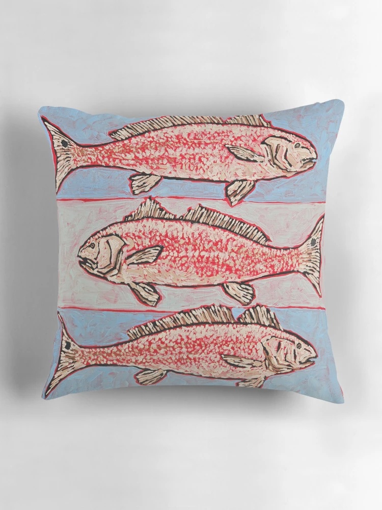 Thumbnail 3 of 4, Pillow, Redfish  designed and sold by RudyYoder.