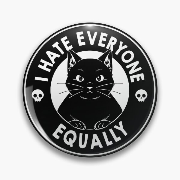 Item preview, I Hate Everyone Equally Black Cat by Tobe Fonseca designed and sold by Tobe Fonseca®.