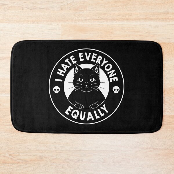 Item preview, I Hate Everyone Equally Black Cat by Tobe Fonseca designed and sold by Tobe Fonseca®.
