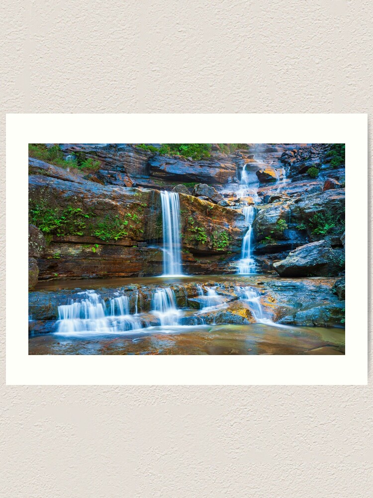 Thumbnail 1 of 3, Art Print, Upper Wentworth Falls, Blue Mountains, Australia designed and sold by Chockstone.