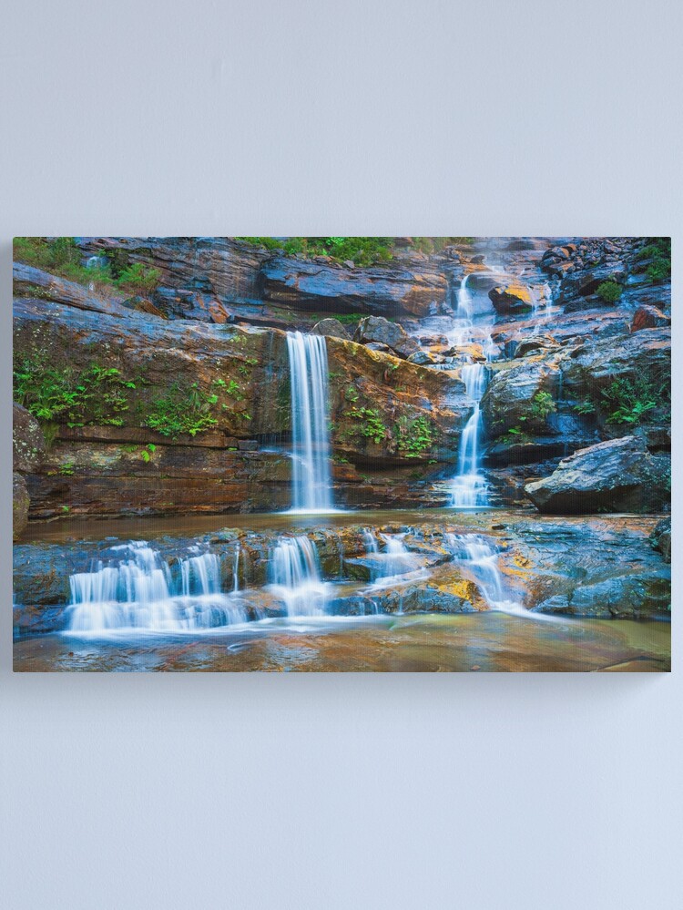 Thumbnail 1 of 3, Canvas Print, Upper Wentworth Falls, Blue Mountains, Australia designed and sold by Chockstone.