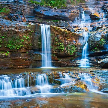 Artwork thumbnail, Upper Wentworth Falls, Blue Mountains, Australia by Michael Boniwell