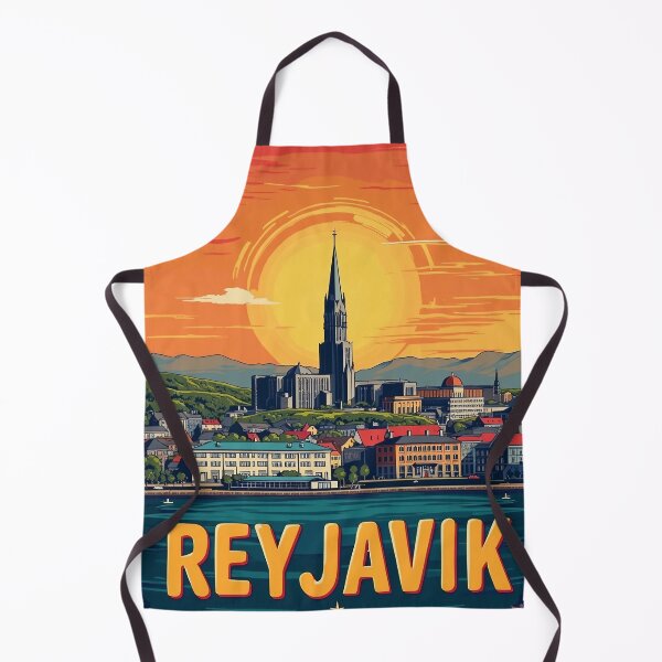 Item preview, Digital Retro Pop Art Poster of Reykjavik | Vibrant Icelandic Art | Cityscape & Culture designed and sold by PaintedPixels01.