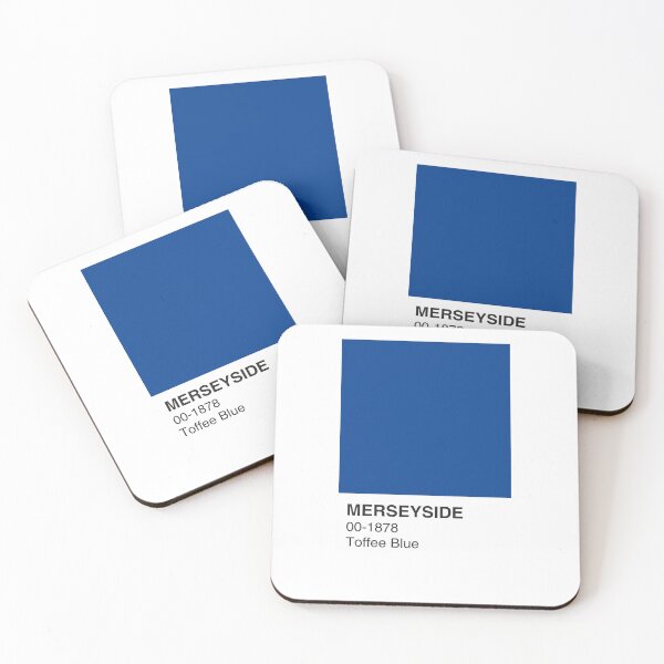 Item preview, Merseyside Toffee Blue Colour Swatch - White Border designed and sold by The Colourful Game.