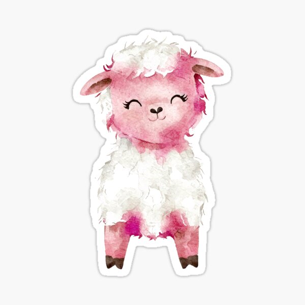 Artikel-Vorschau von Süßer Lamm Sticker - Aquarell, designt und verkauft von Little Rebel Homestead.