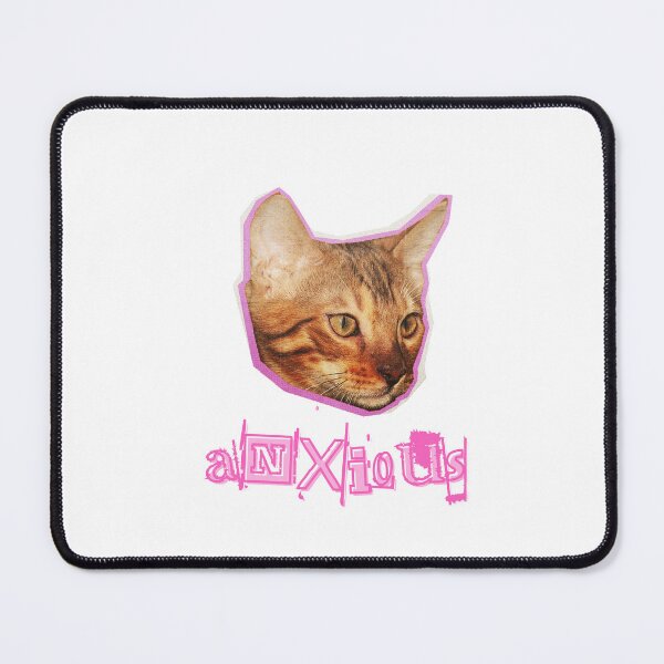 Item preview, Anxious, social anxiety cat - mood designed and sold by PawliticalDesigns .