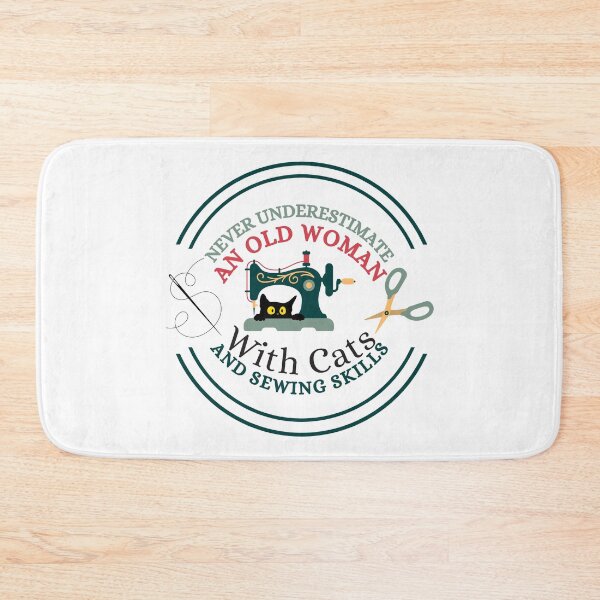 Item preview, Never Underestimate An Old Woman With Cats And Sewing Skills Old Woman Funny Gifts designed and sold by Wiss2Arts.