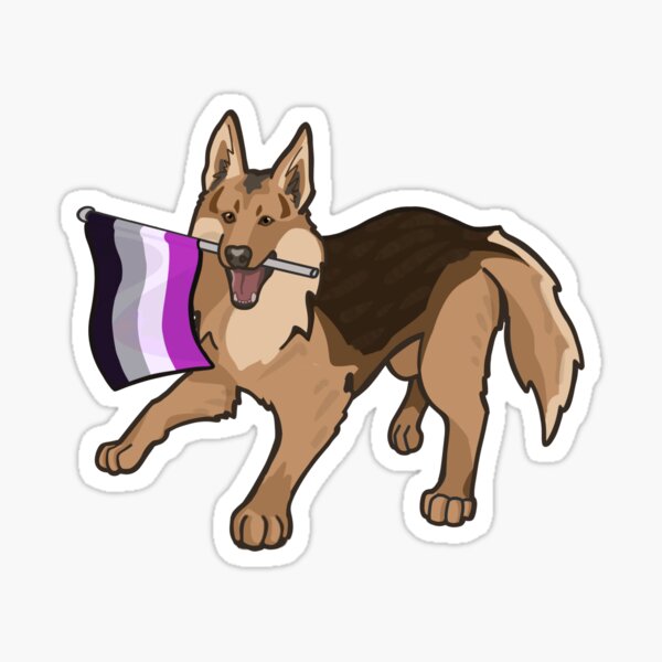 Item preview, German Shepherd Dog Asexual Ace Pride designed and sold by kaiakay.
