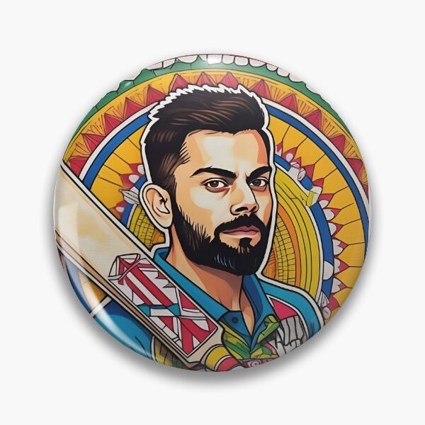 Artikelvorschau, Virat Kohli Madhubani Kunst entworfen und verkauft von maddie-artz.