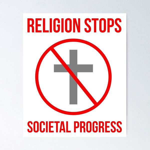 Item preview, Religion stops societal progress  designed and sold by Rachel the Artist .