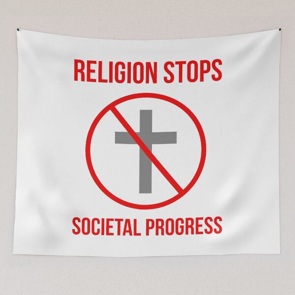 Item preview, Religion stops societal progress  designed and sold by Rachel the Artist .