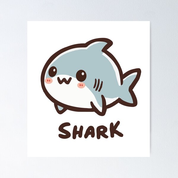 Kawaii Sea Animals Set Poster