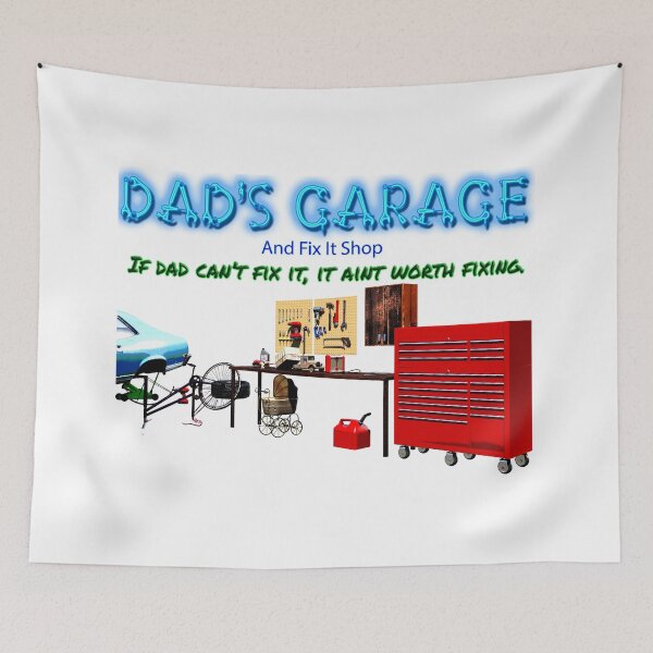 Item preview, Dad's Garage & Fix It Shop designed and sold by D Young Art.