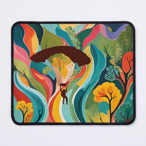 Item preview, Paragliding Over a Multicolored Landscape designed and sold by Ciervo Primavera.
