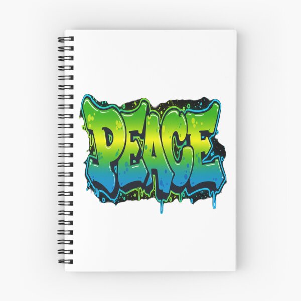 Item preview, PEACE Green & Blue & Black Graffiti designed and sold by Pacific Creations.