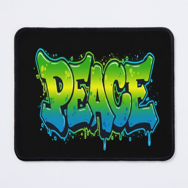 Item preview, PEACE Green & Blue & Black Graffiti designed and sold by Pacific Creations.