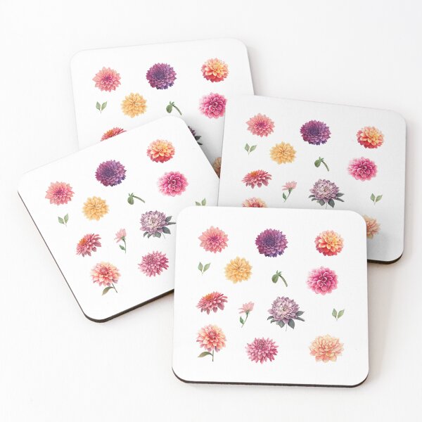 Item preview, Watercolor Garden Dahlia Flowers  designed and sold by silviaol.