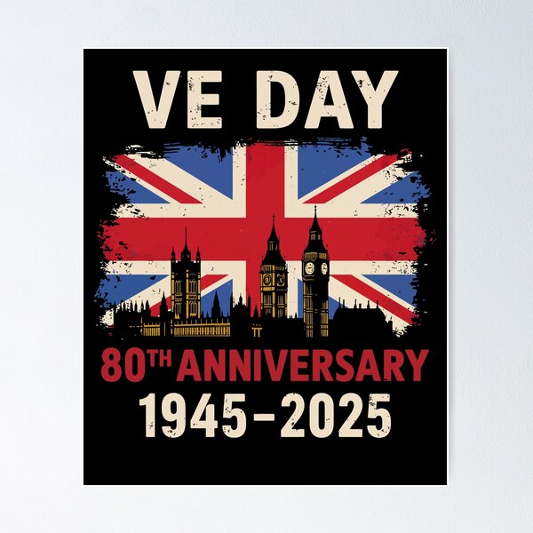 Item preview, VE Day 2025 Flag 80th anniversary 2025 V-E Day 80th designed and sold by varioarts.